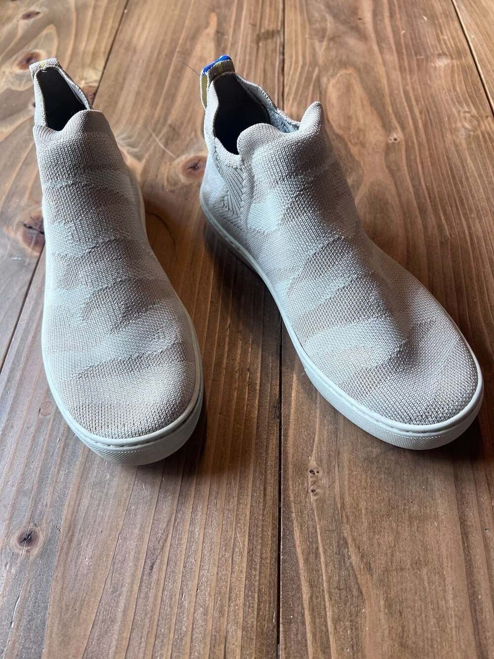 Rothy's The Chelsea Boot Sand Camo Knit Slip-On Sneaker Booties Women's Size 7